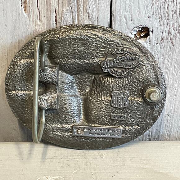 Longhorn Bull Skull Belt Buckle Buckles of America Southwestern Western Style - Picture 4 of 6